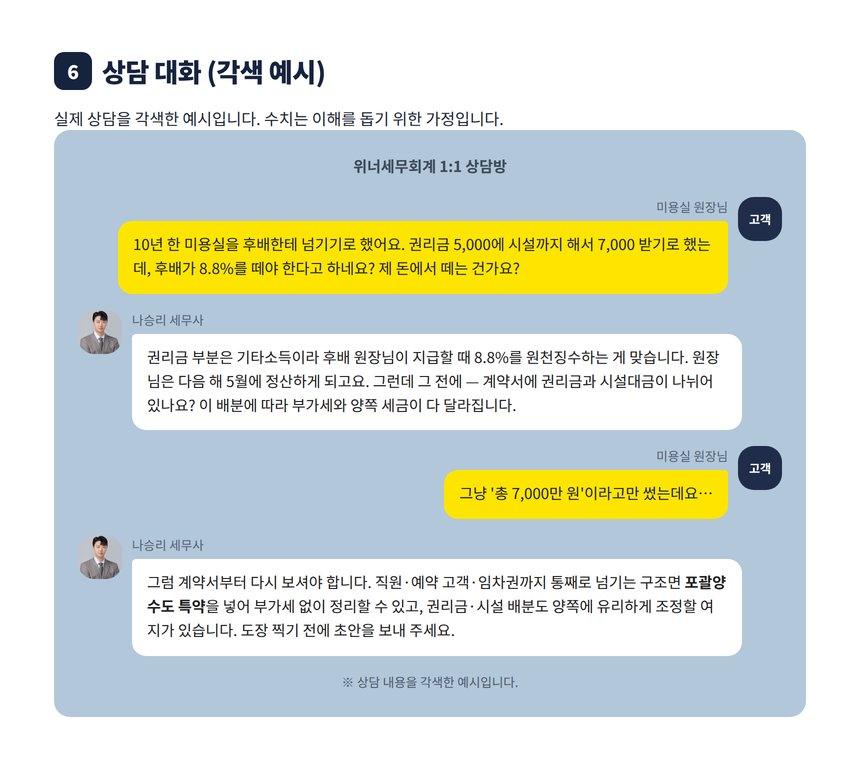 미용실 넘긴 후 폐업 부가세 신고와 5월 종합소득세