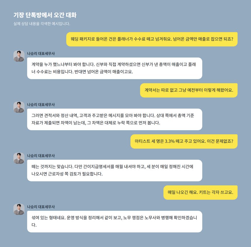 기장 단톡방에서 오간 대화