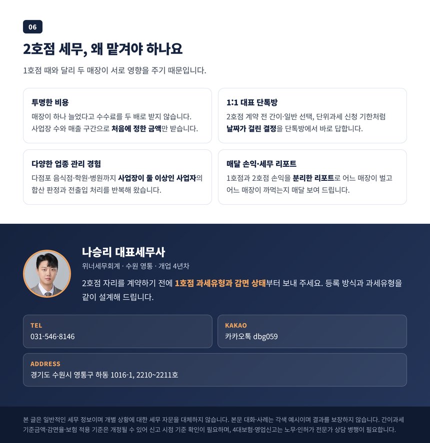 2호점 세무를 맡겨야 하는 이유와 상담 안내